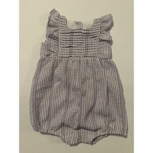 Bisby Baby Girl Bubble Romper Seersucker Ruffle 18-24M Purple